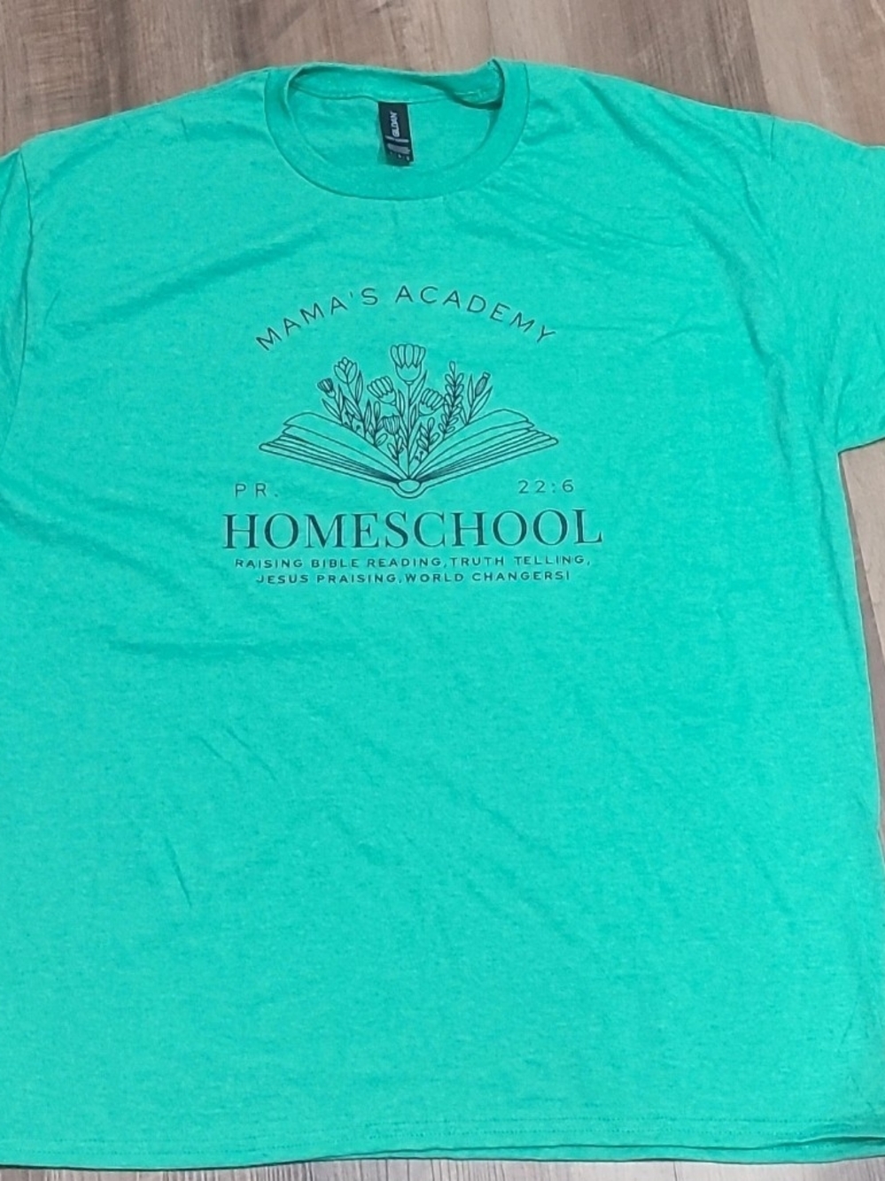 Homeschool T-Shirt in Heather Green